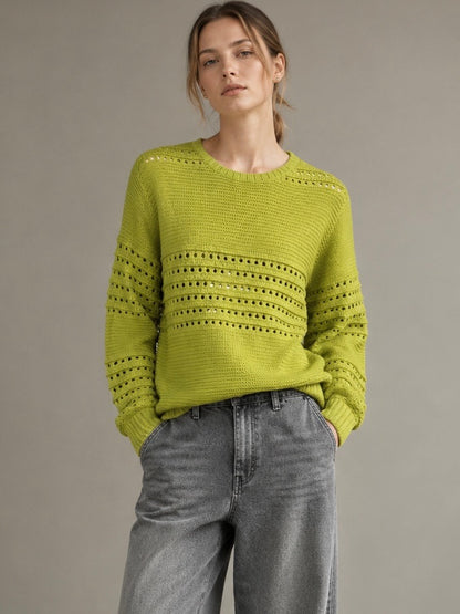 A213 - Sweater Calado Cuello Redondo
