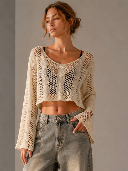 A362-  Chaleco de hilo crop top