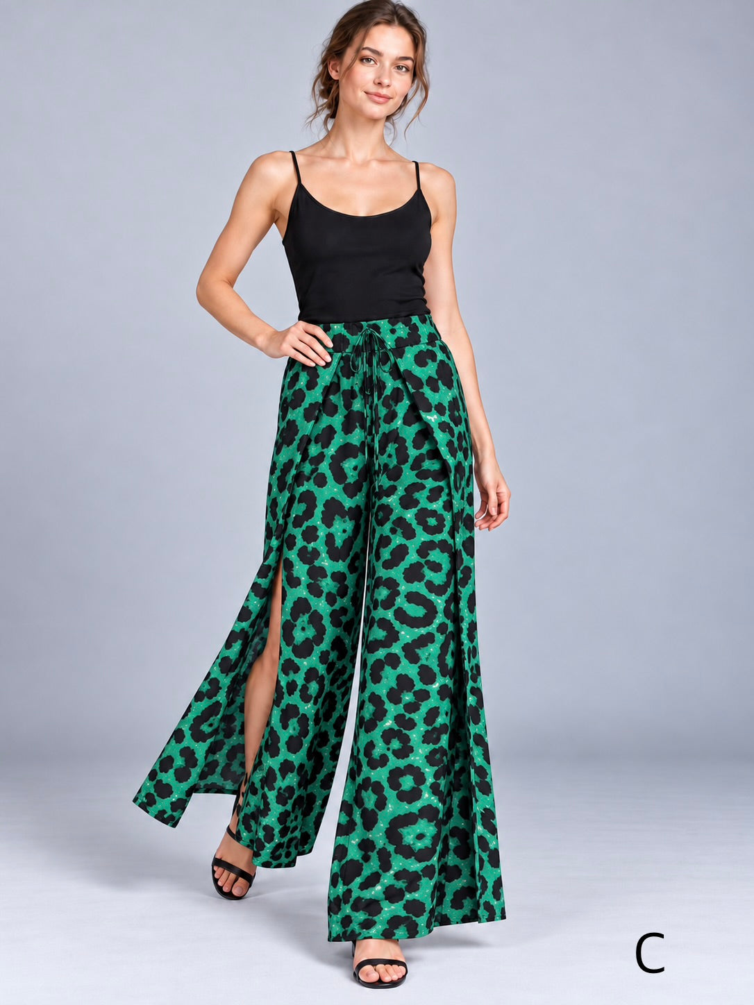 A474- Pantalón Palazzo Animal Print