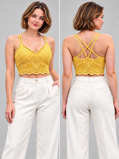 2266-  Polera corta de encaje