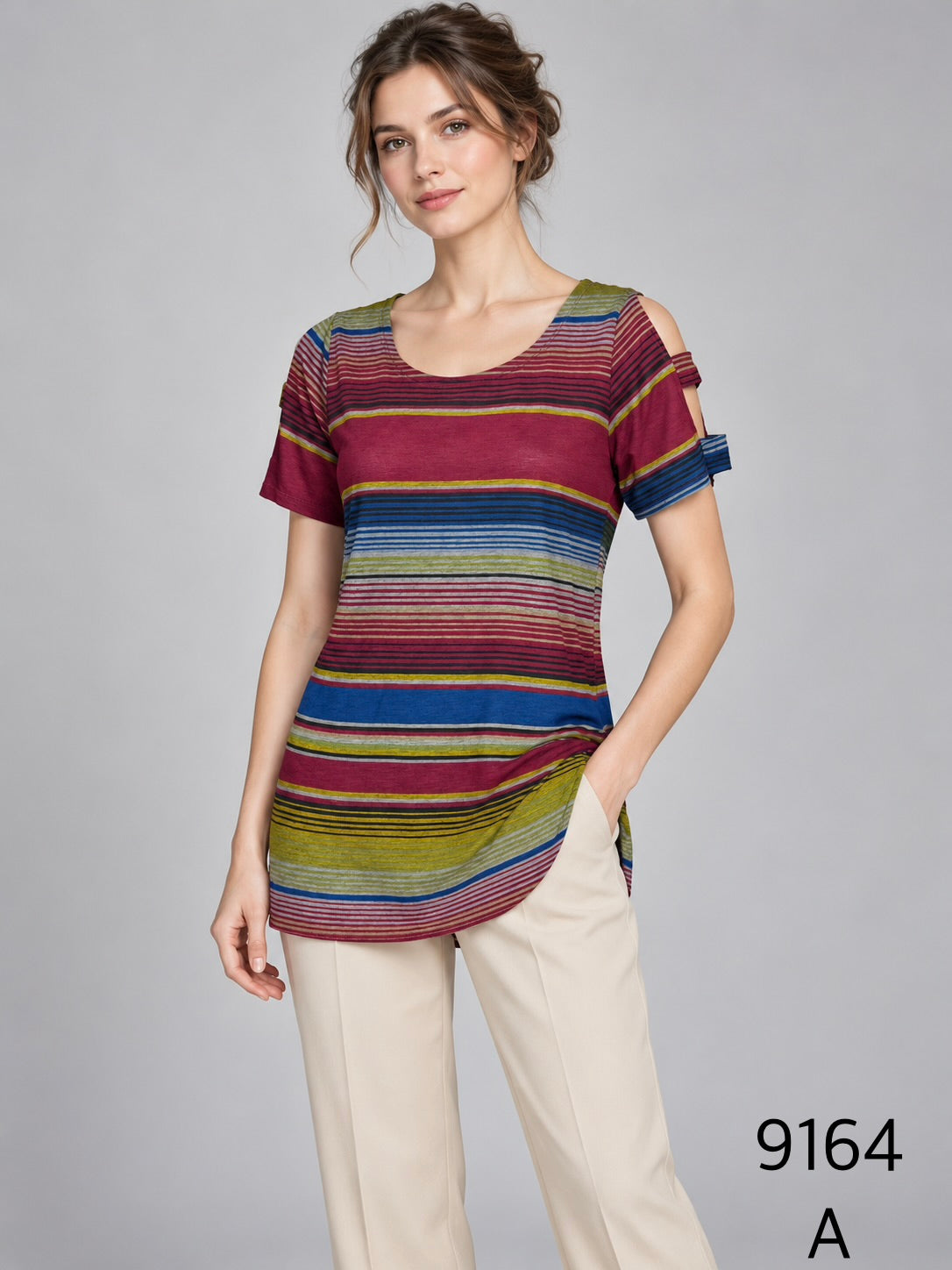 9164- Polera a Rayas
