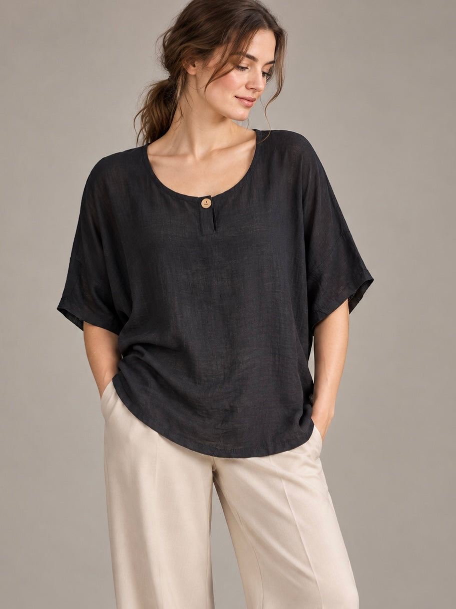 A452- Polera holgada estilo murciélago