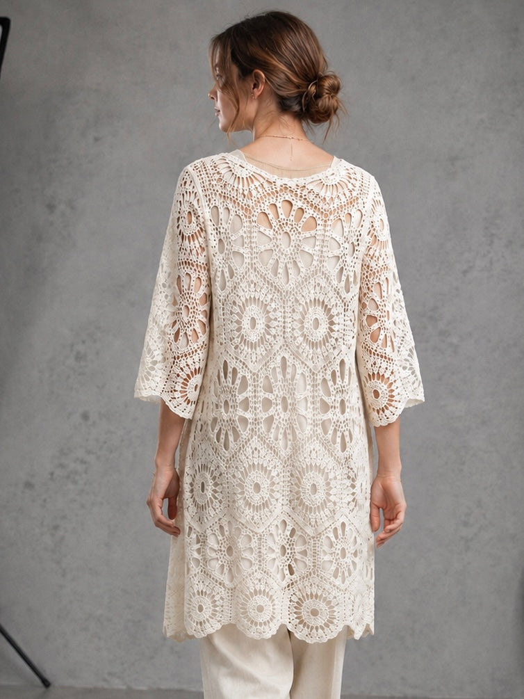 A219 - Tapado de Macramé Largo