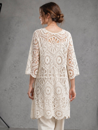 A219 - Tapado de Macramé Largo