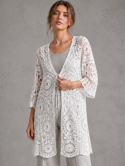 A219 - Tapado de Macramé Largo