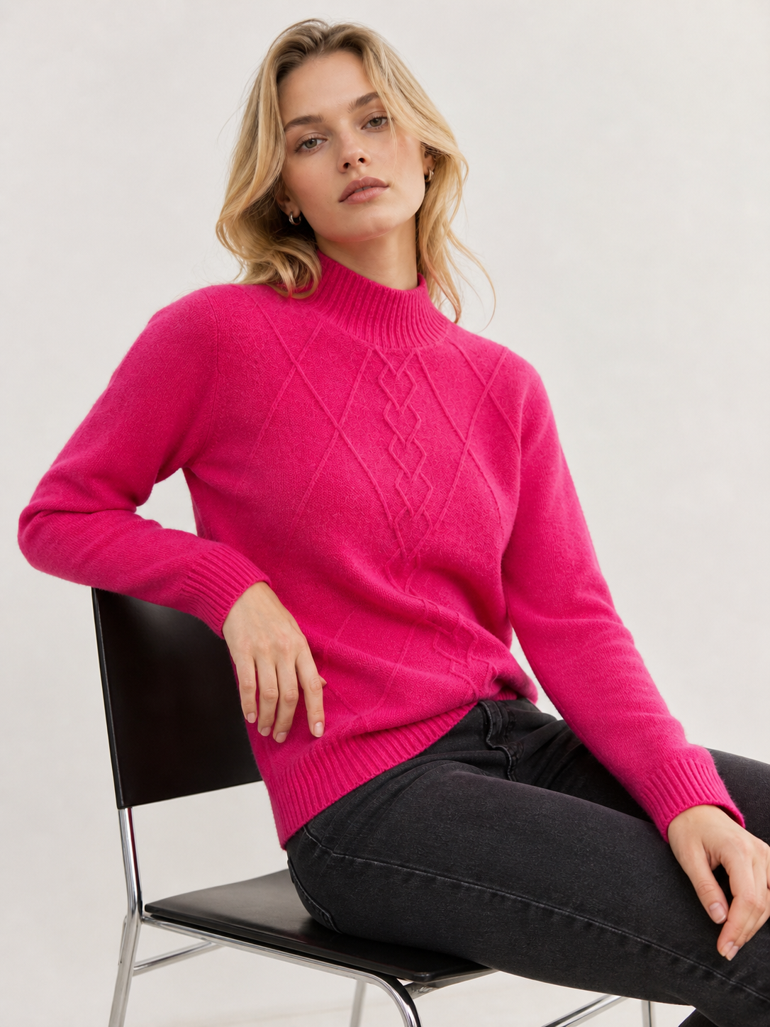 A153 - Sweater de Lana, Medio Cuello