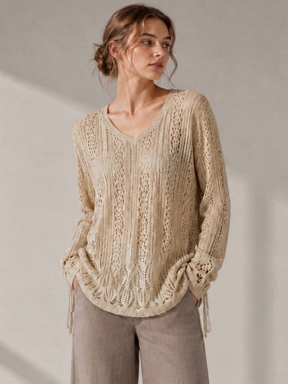 A250 - Sweater de Hilo Cuello V