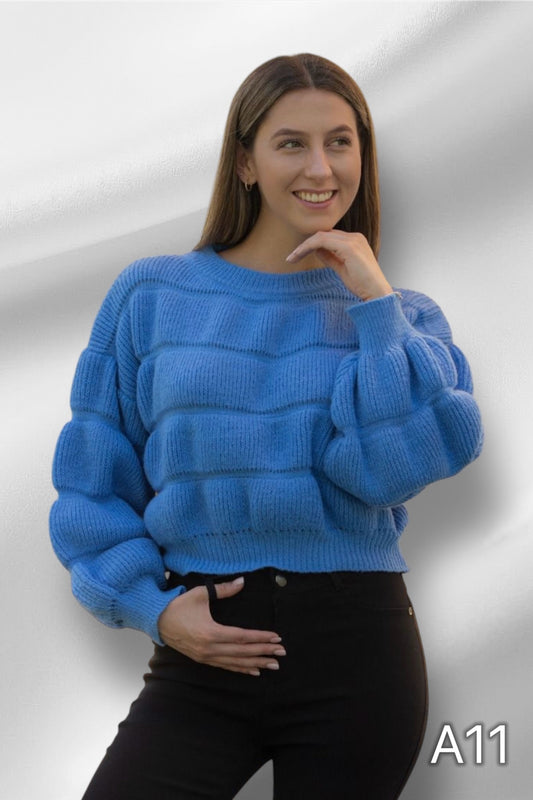 A11 - Sweater de Lana Manga Globo