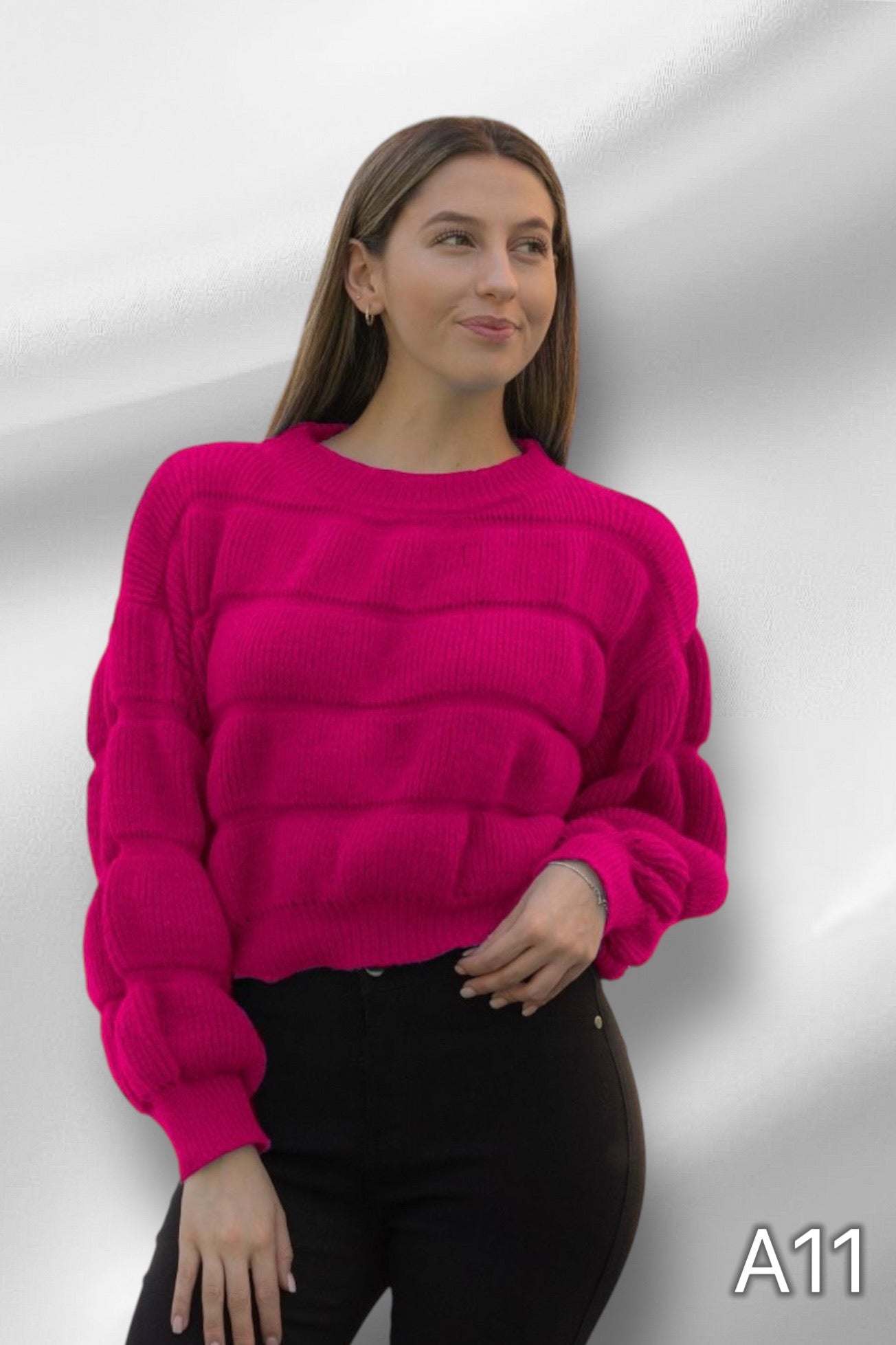 A11 - Sweater de Lana Manga Globo