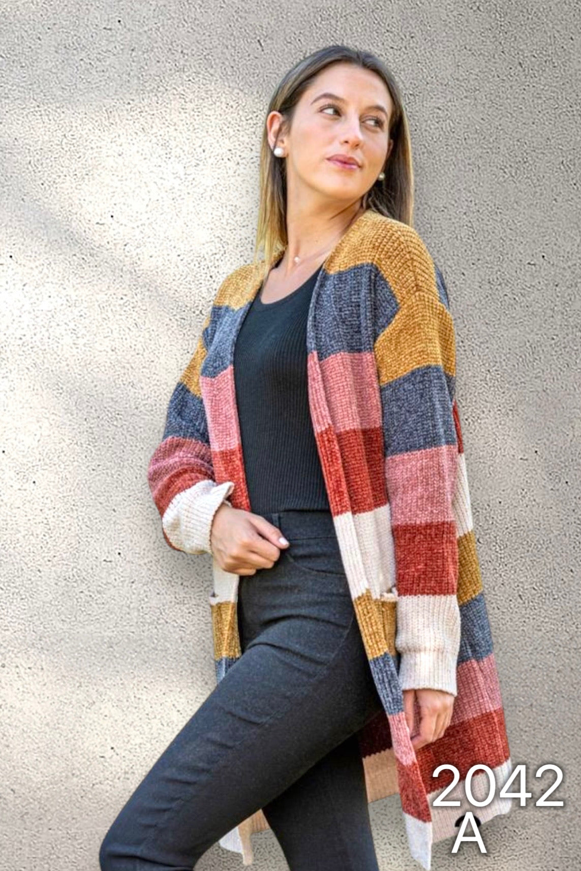 2042 - Chaleco Tapado de Chenille
