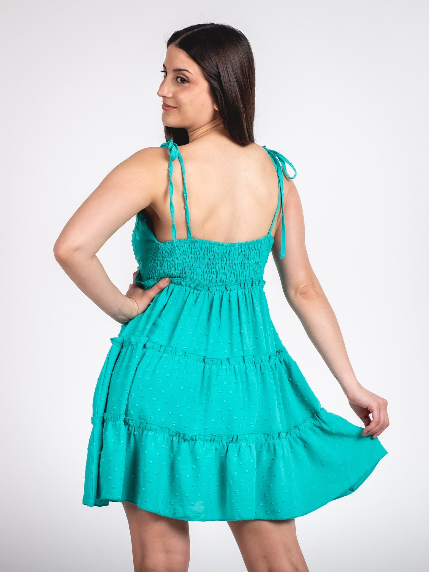 A252 - Vestido Corto con Tirante Ajustable