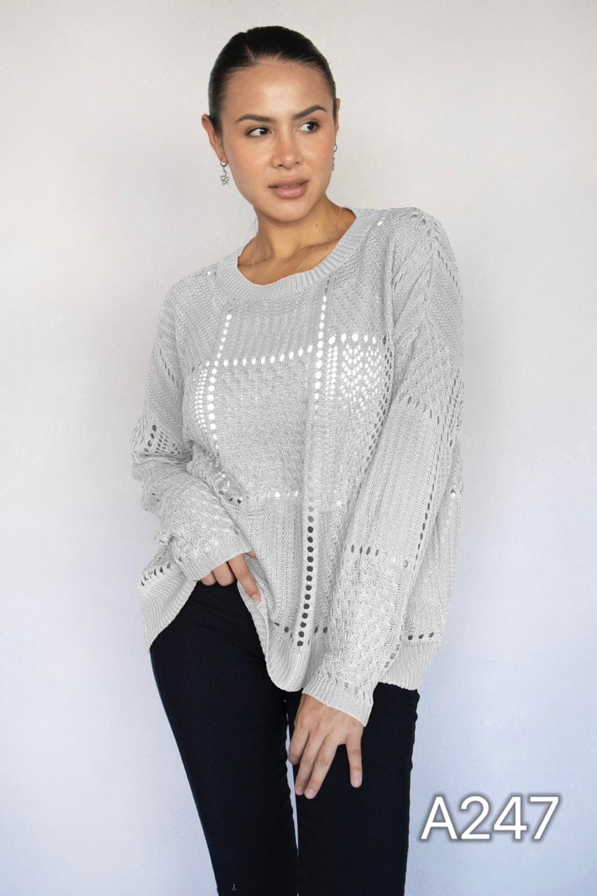 A250 - Sweater de Hilo Cuello V