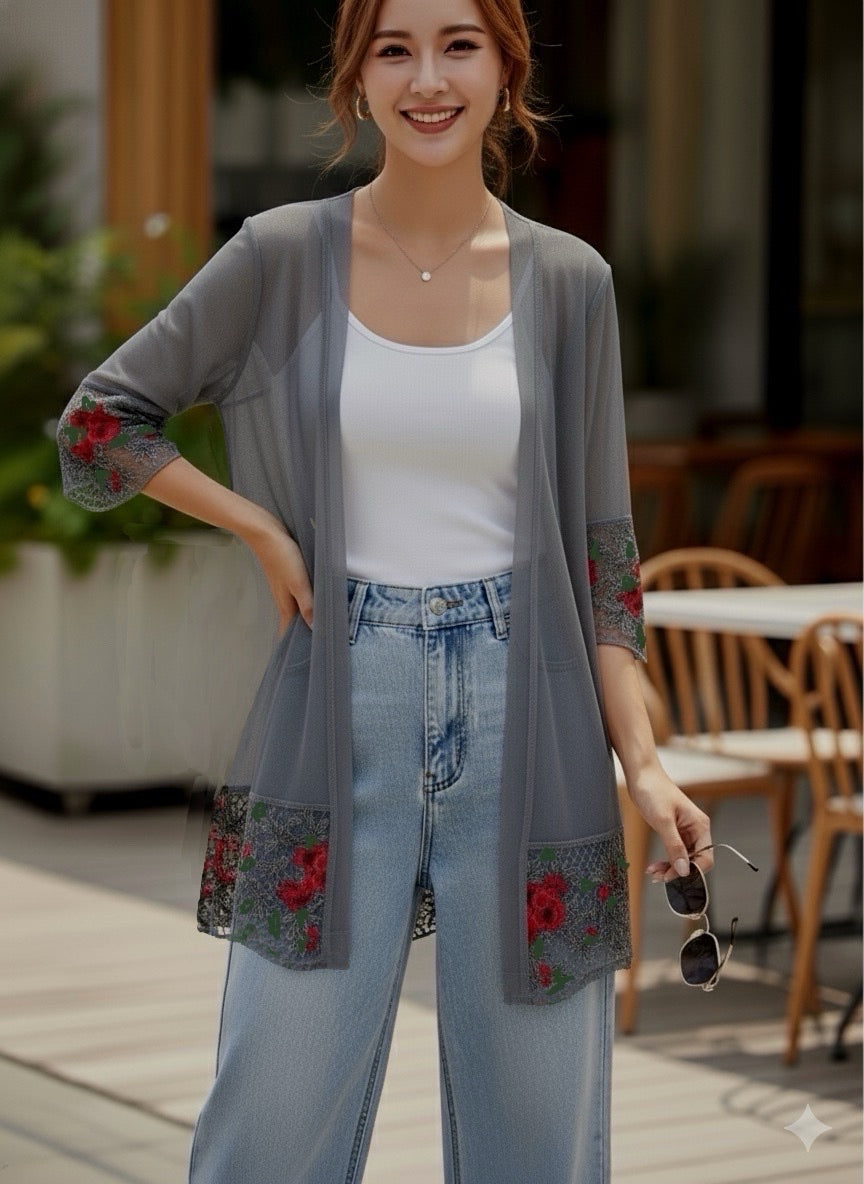 9309-  Tapado  Floral de Gasa