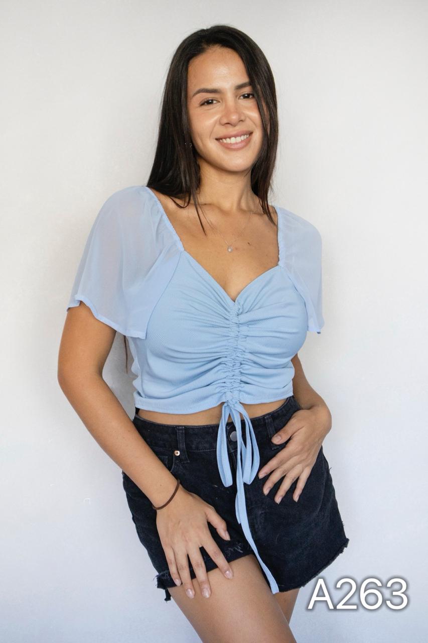A263 - Polera Manga Corta de Gasa