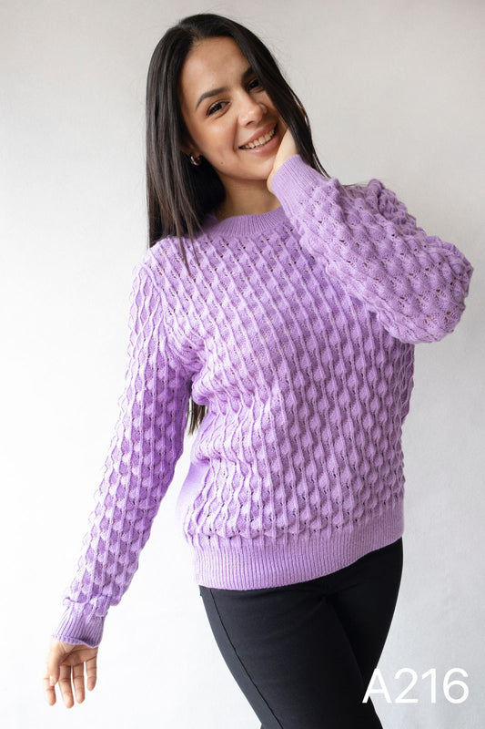 A216 - Sweater de Lana Texturizado