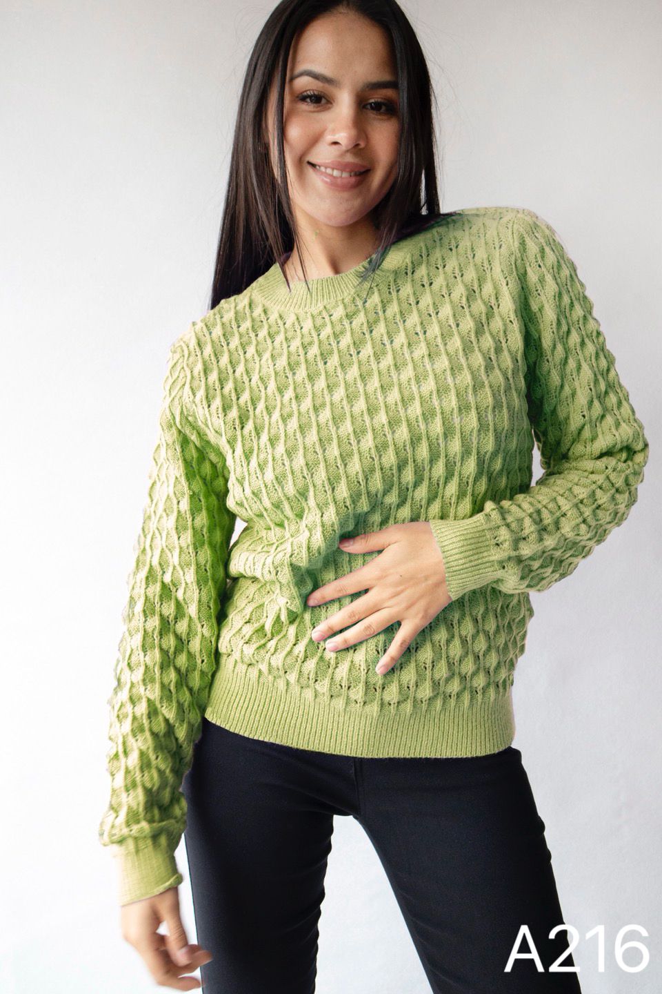 A216 - Sweater de Lana Texturizado