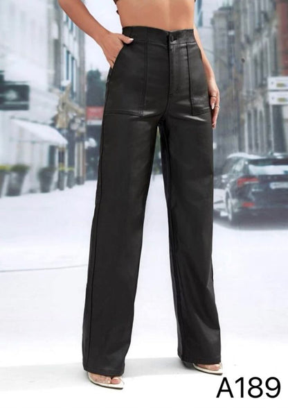 A189 - Pantalón Ecocuero Bota Recta