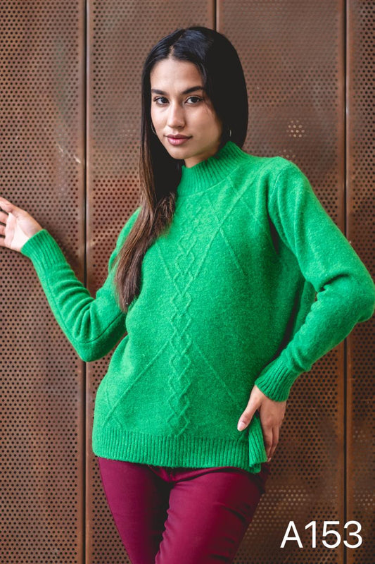 A153 - Sweater de Lana, Medio Cuello