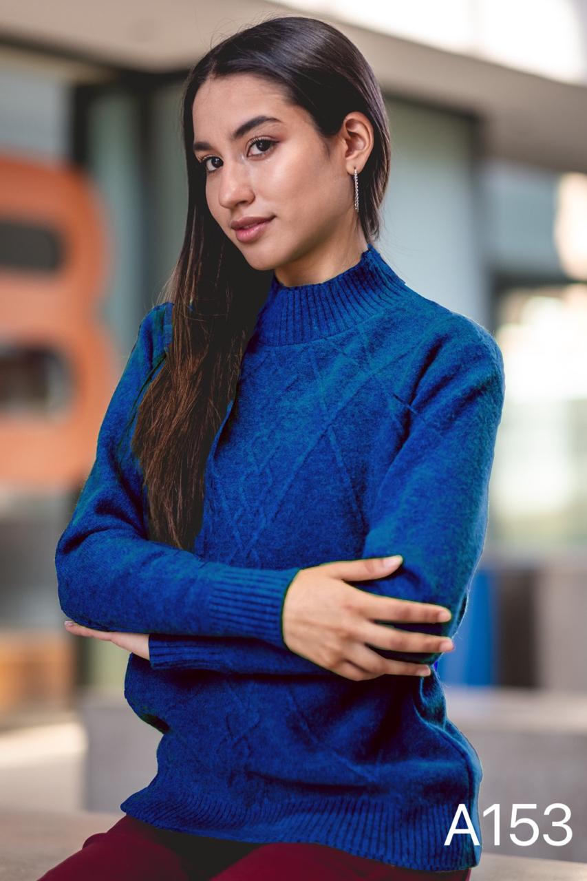 A153 - Sweater de Lana, Medio Cuello