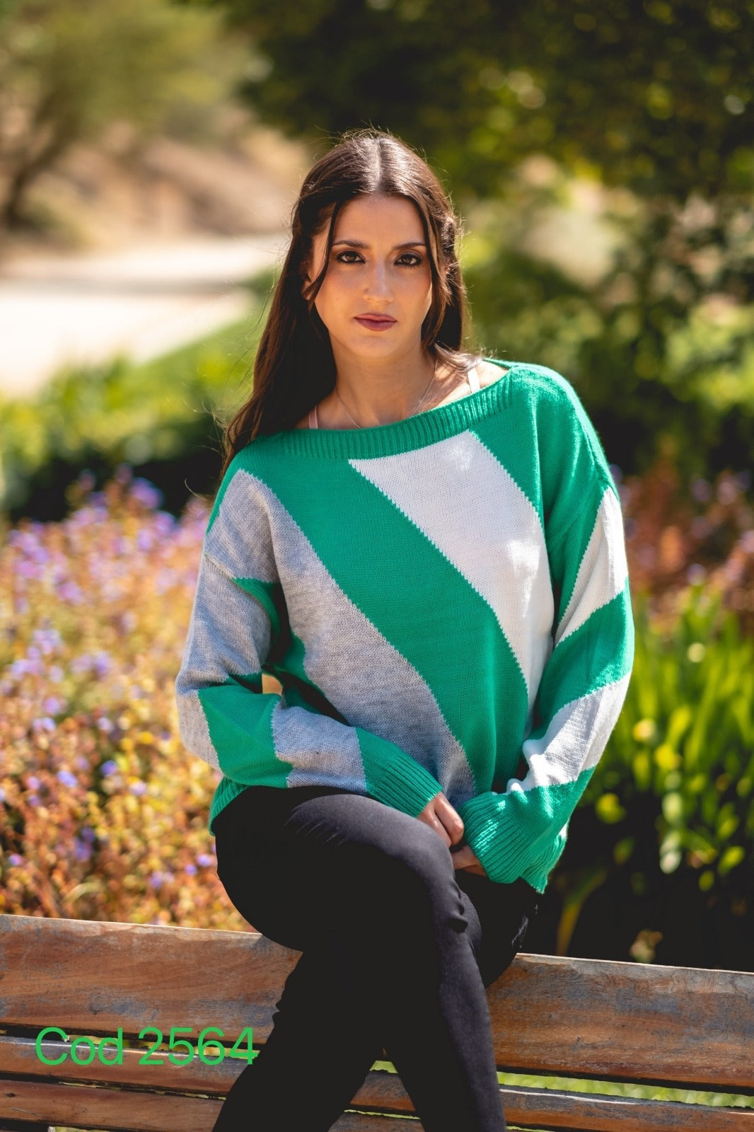 2564 - Sweater Cuello Bote de Lana