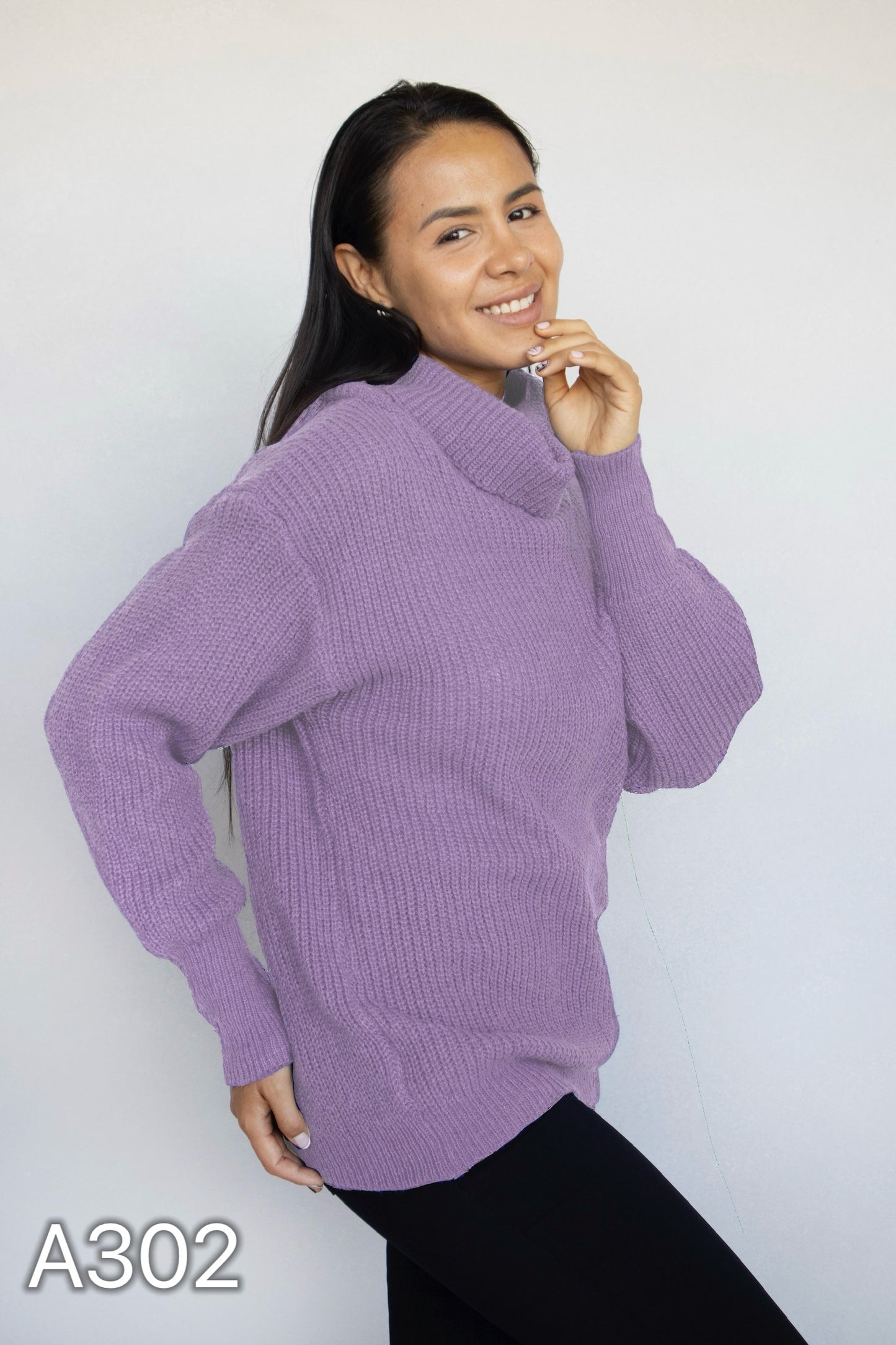 A302 - Sweater de Lana Cuello Tortuga