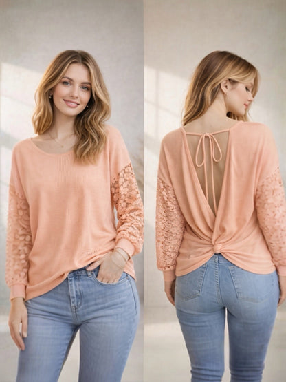 A234 - Polera Manga Larga con Broderie