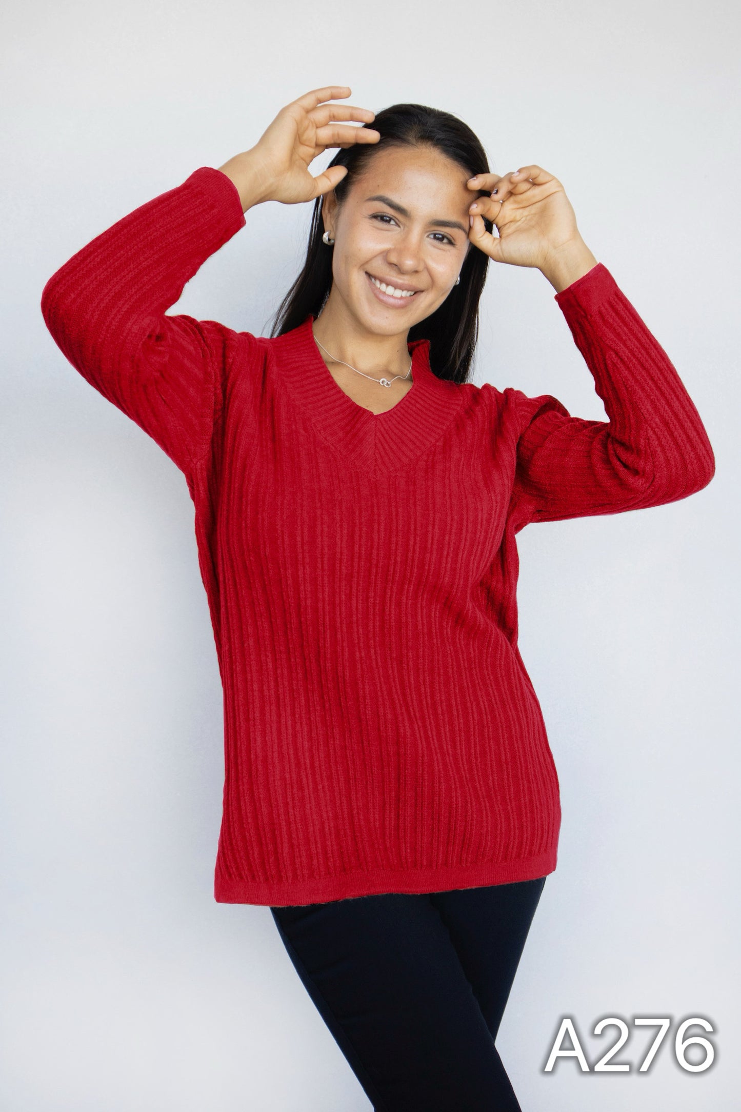 A276 - Sweater de Spandex Cuello V