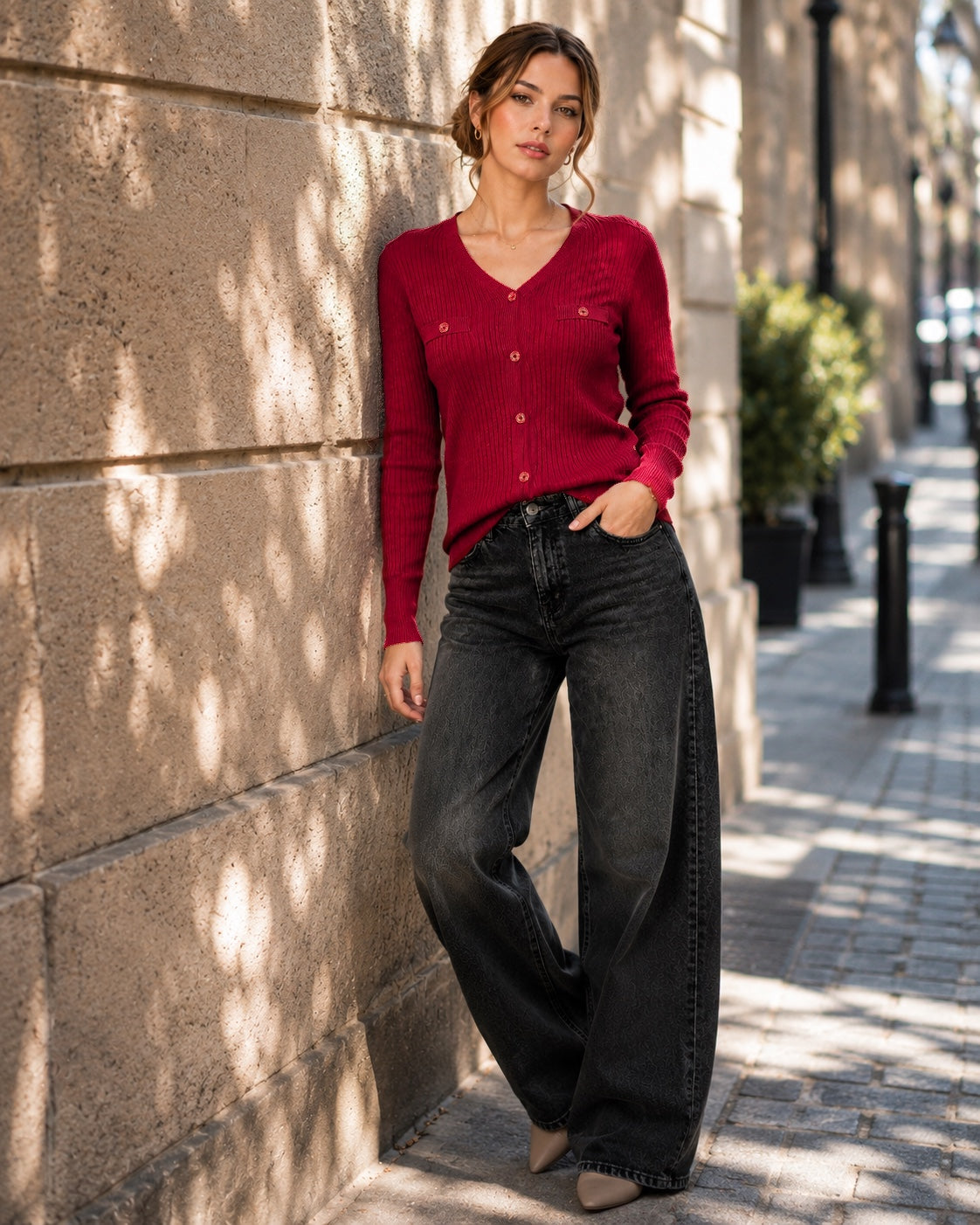 A285 - Sweater de Spandex Cuello