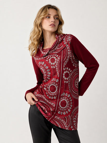 2498- Polera Lanilla Estampada