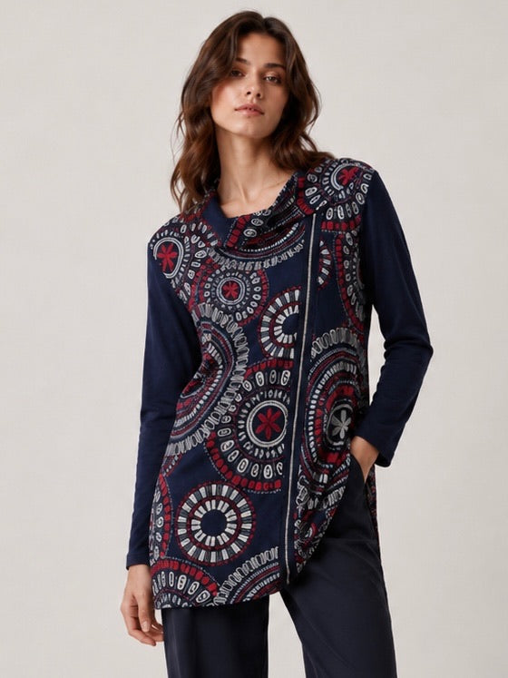 2498- Polera Lanilla Estampada