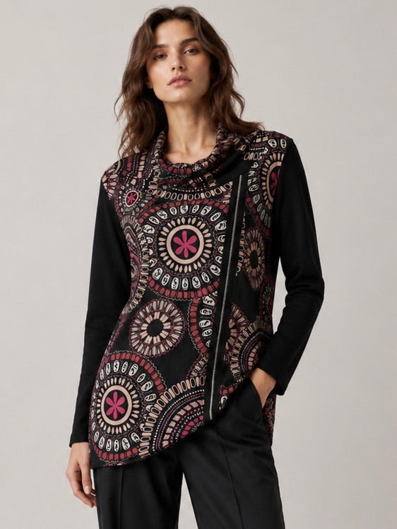 2498- Polera Lanilla Estampada