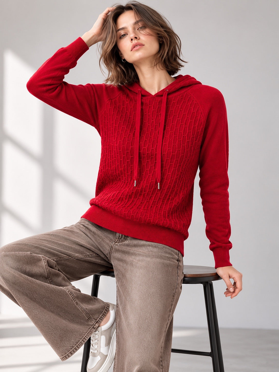 A347- Sweater con gorro