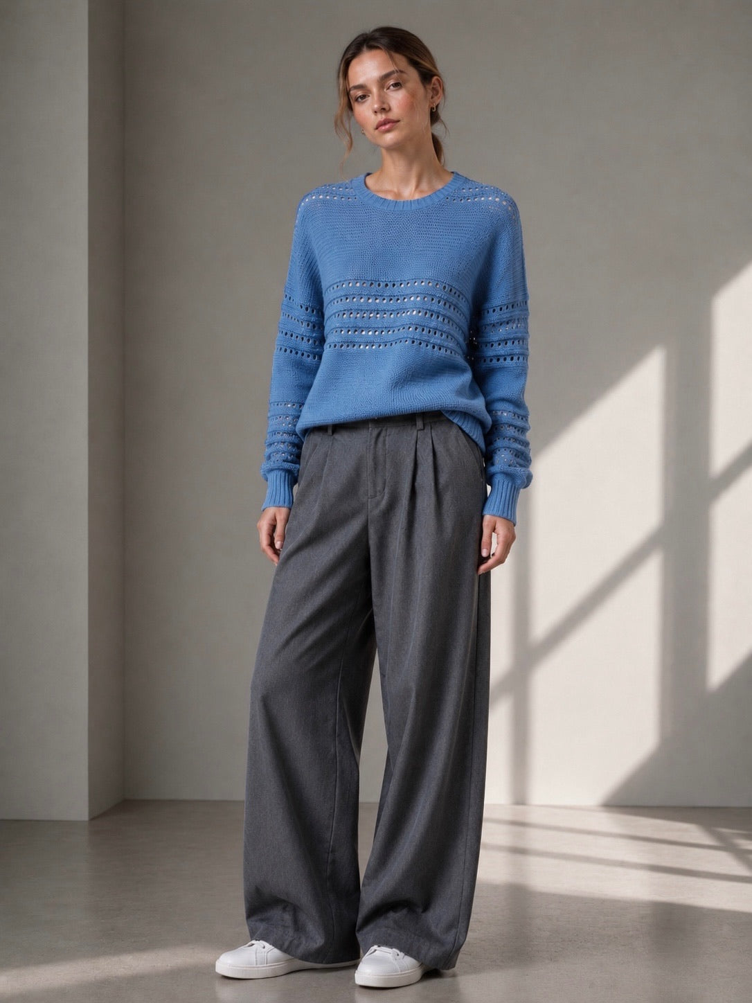 A213 - Sweater Calado Cuello Redondo