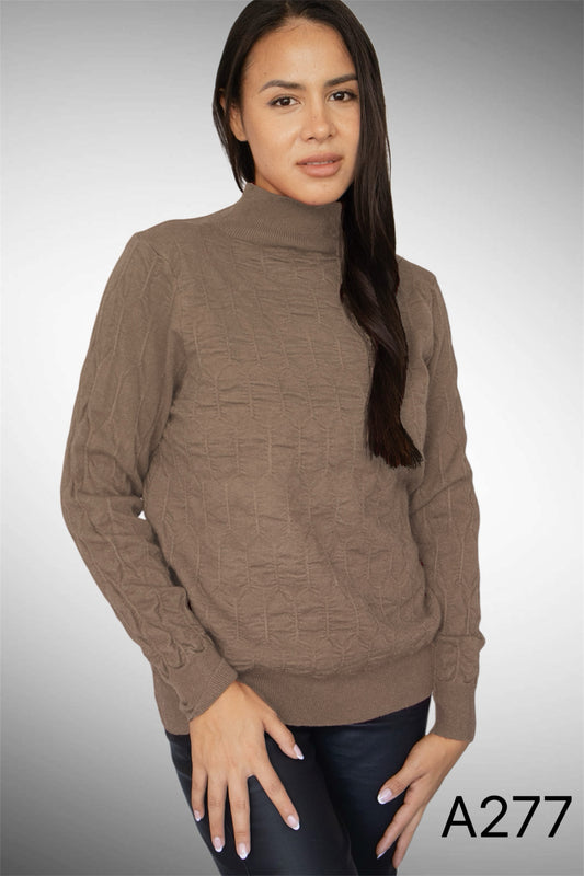 A277 - Sweater de Spandex Medio Cuello