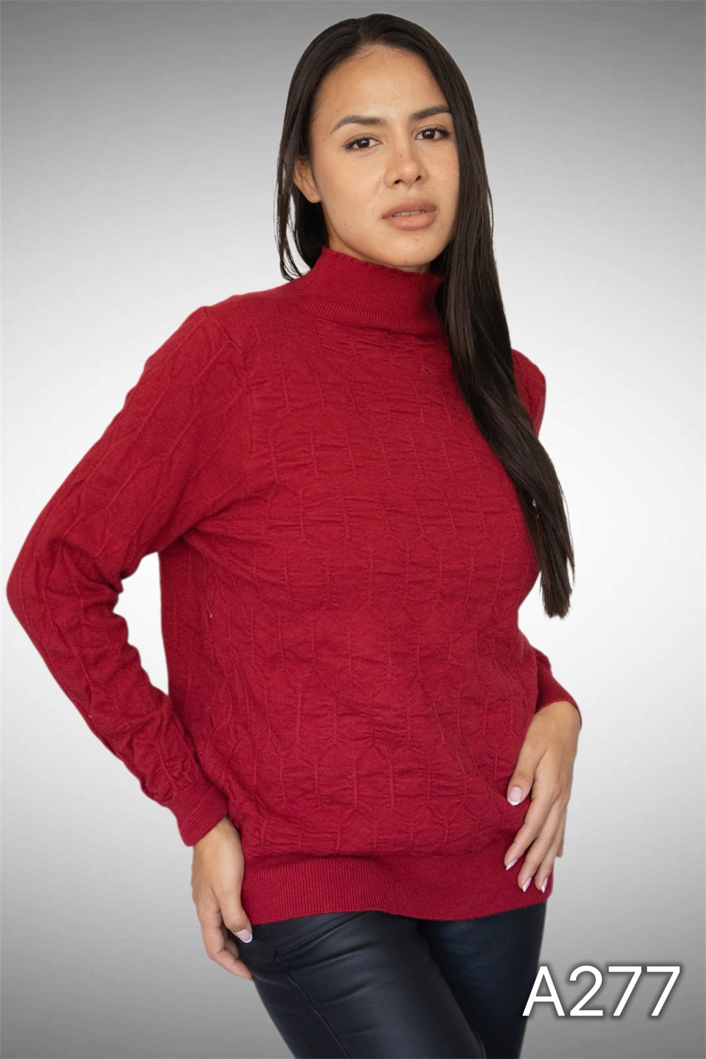 A277 - Sweater de Spandex Medio Cuello