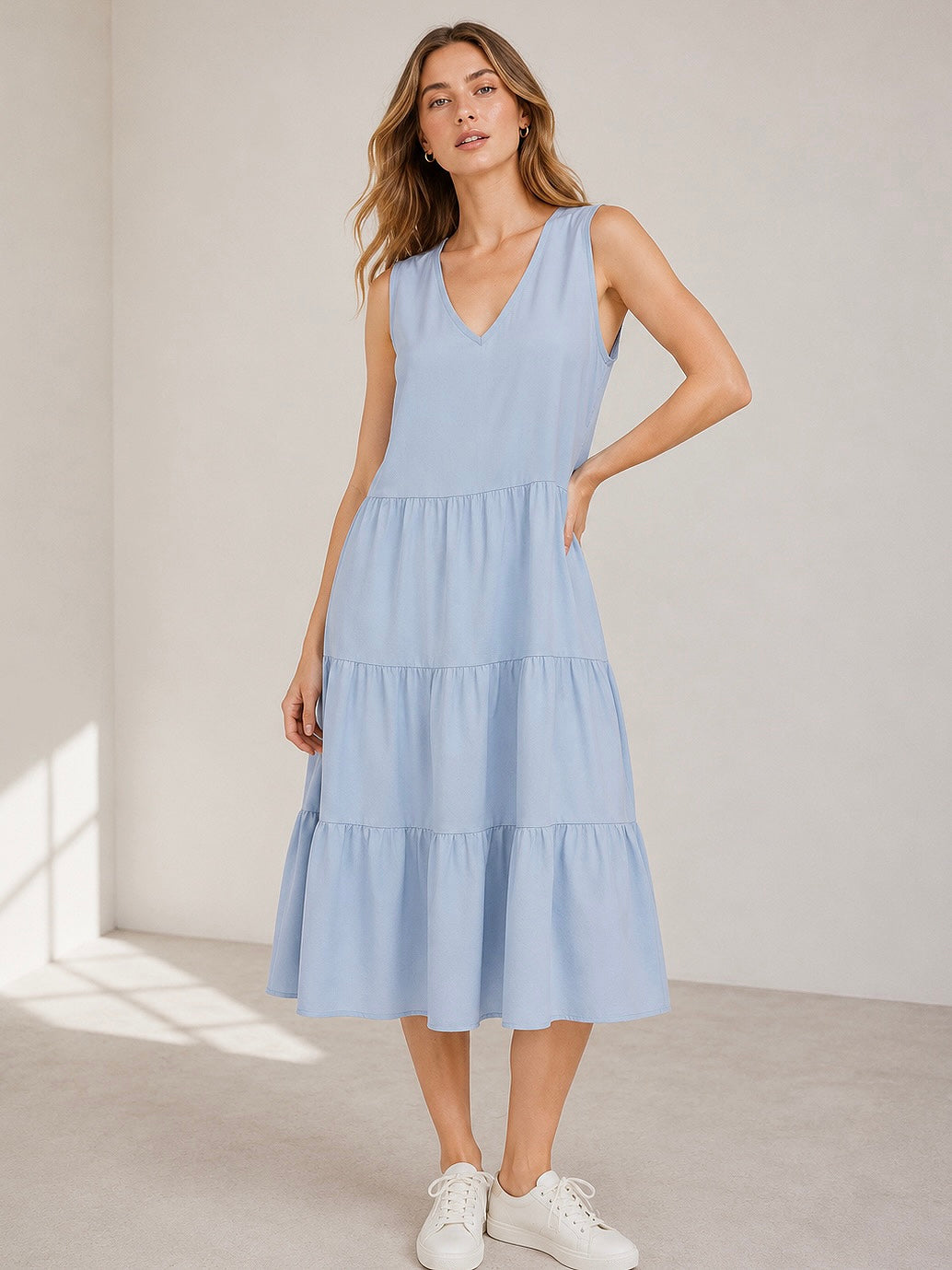 A262 - Vestido Cuello  V