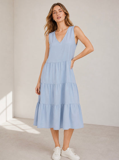A262 - Vestido Cuello  V