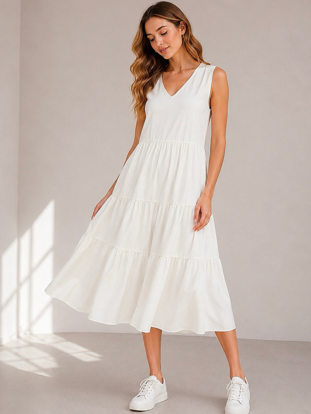 A262 - Vestido Cuello  V