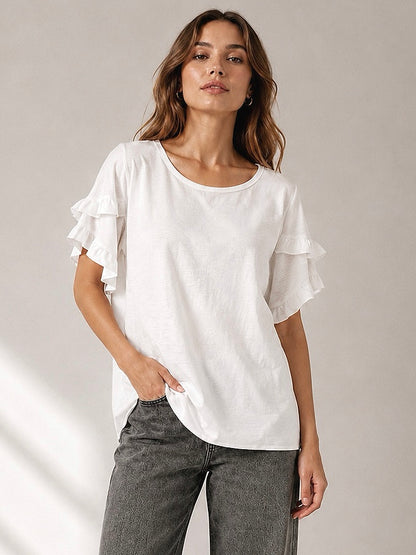A207 - Polera Cuello Redondo con Vuelo