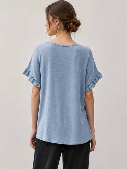 A207 - Polera Cuello Redondo con Vuelo