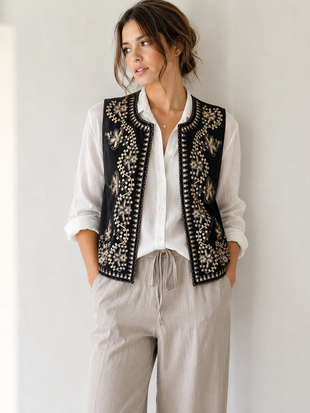A268 -Gilet con Bordado