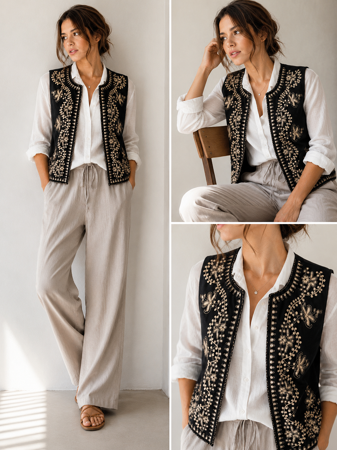 A268 -Gilet con Bordado