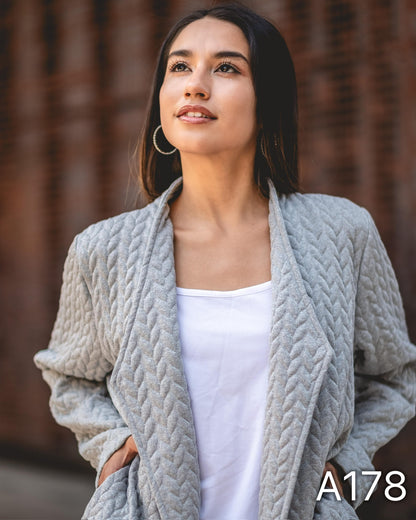A178 - Chaqueta con Solapa Texturizado