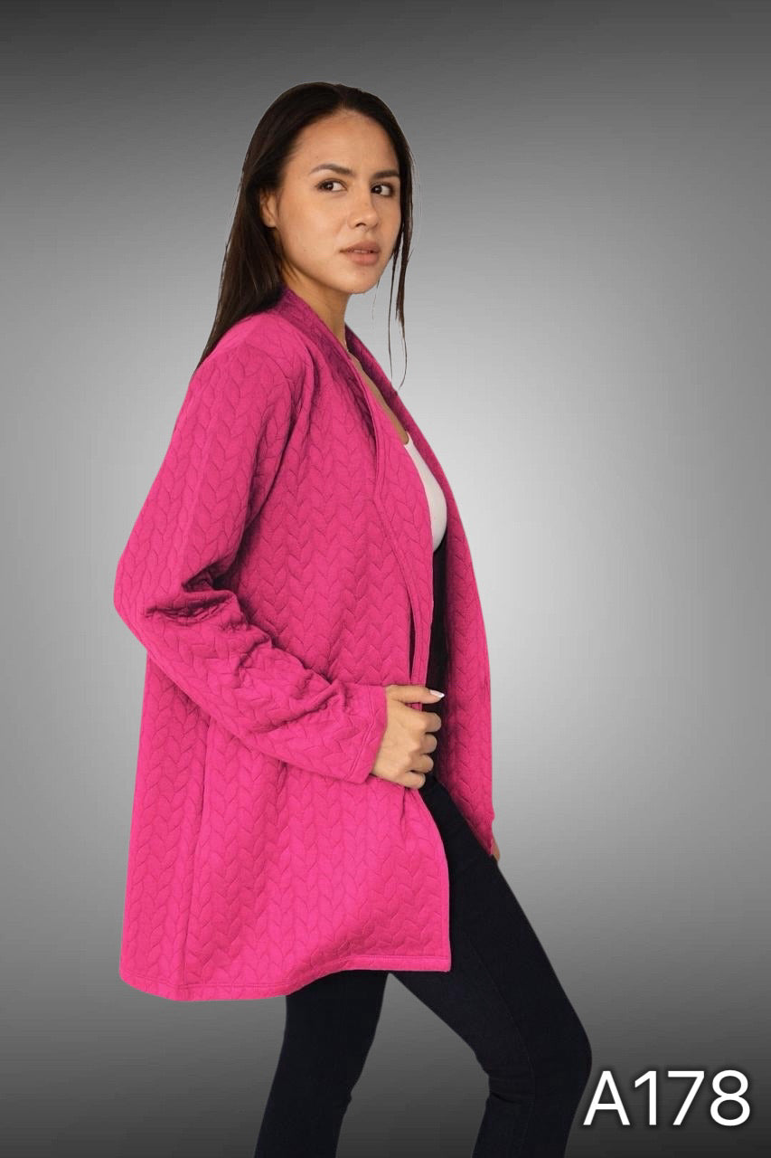 A178 - Chaqueta con Solapa Texturizado