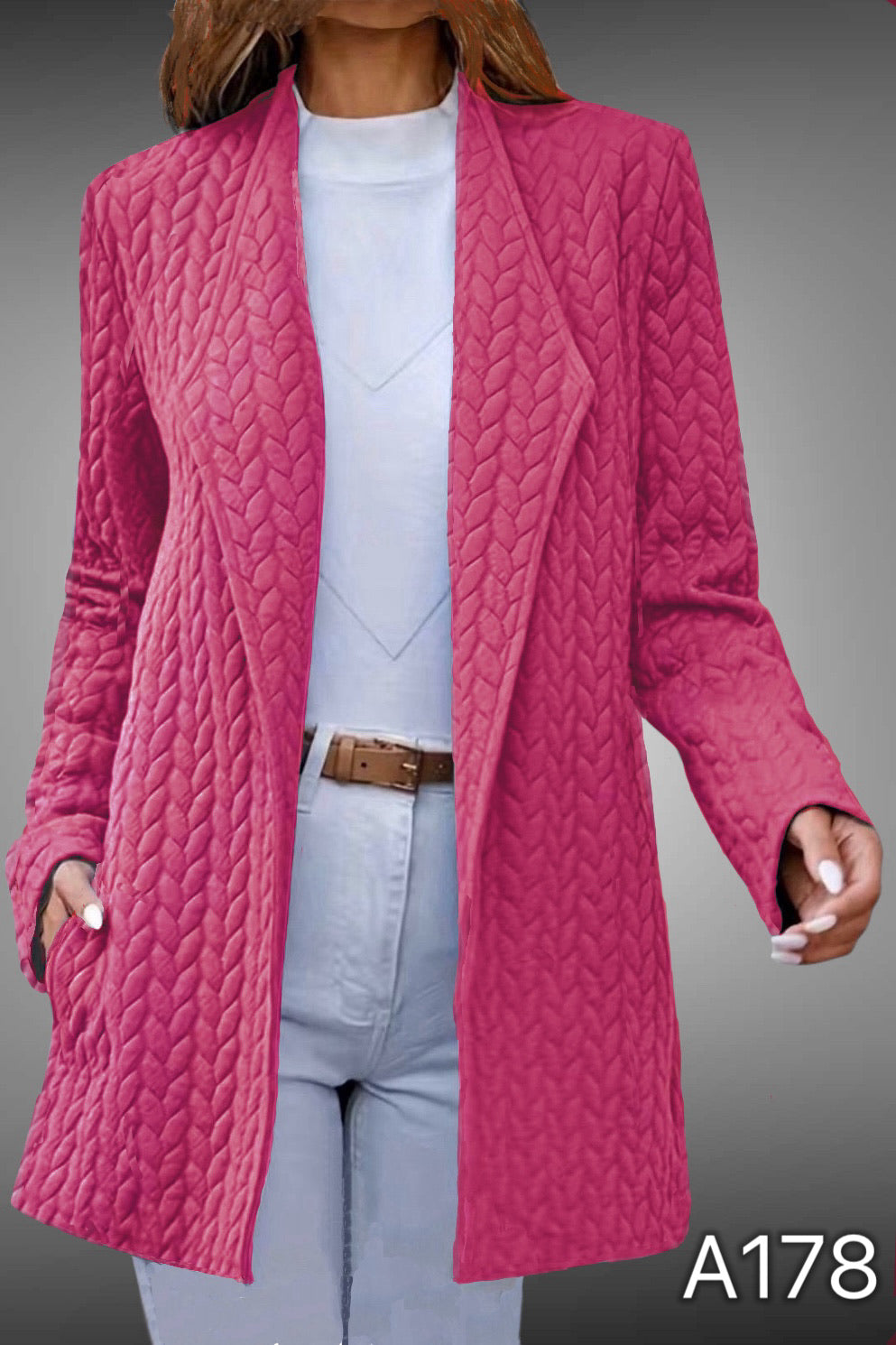 A178 - Chaqueta con Solapa Texturizado