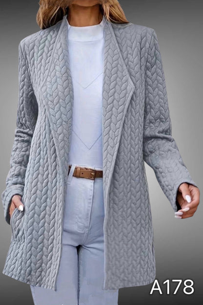 A178 - Chaqueta con Solapa Texturizado