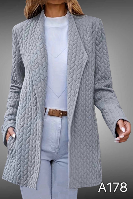 A178 - Chaqueta con Solapa Texturizado