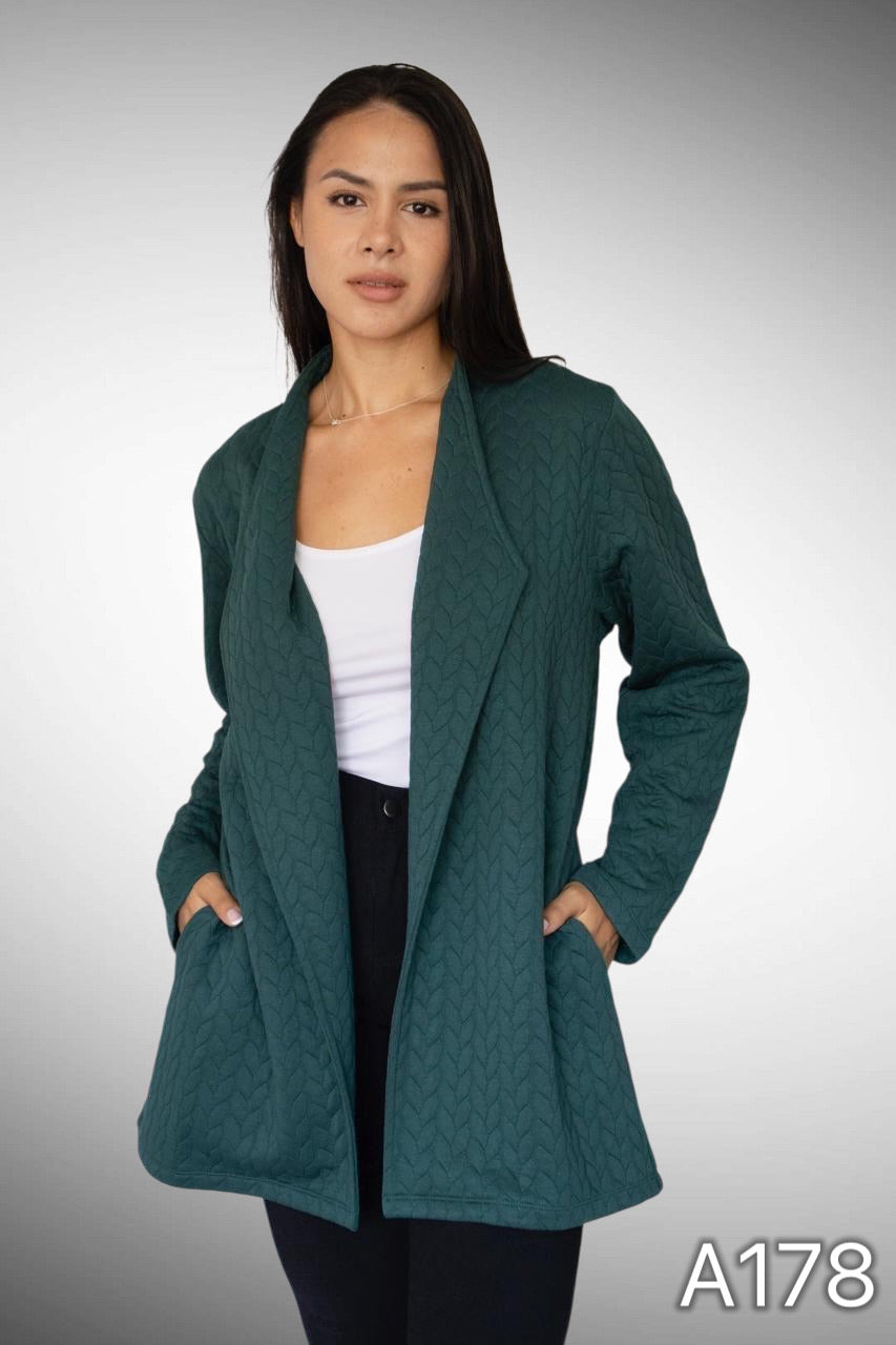 A178 - Chaqueta con Solapa Texturizado