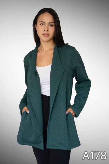 A178 - Chaqueta con Solapa Texturizado