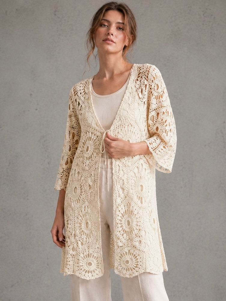 A219 - Tapado de Macramé Largo